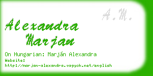 alexandra marjan business card