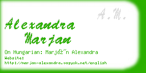 alexandra marjan business card